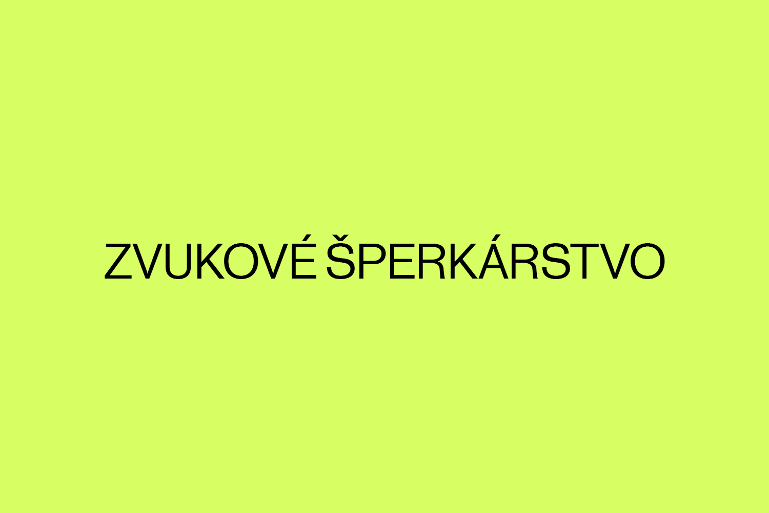 Zvukové šperkárstvo